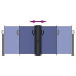 vidaXL Zaťahovacia bočná markíza, modrá 100x600 cm – Obrázok 5