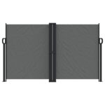 vidaXL Zaťahovacia bočná markíza, antracitová 140x600 cm – Obrázok 3