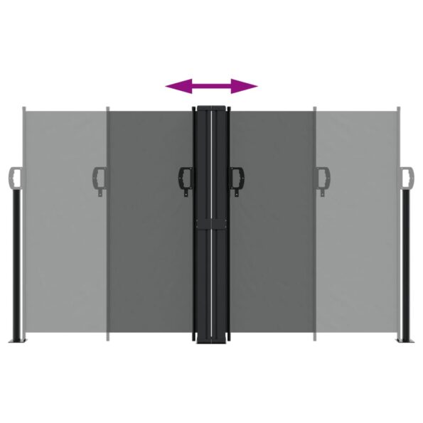 vidaXL Zaťahovacia bočná markíza, antracitová 140x600 cm – Obrázok 5