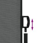 vidaXL Zaťahovacia bočná markíza, antracitová 140x600 cm – Obrázok 6