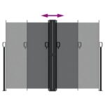 vidaXL Zaťahovacia bočná markíza, čierna 180x600 cm – Obrázok 5