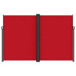 vidaXL Zaťahovacia bočná markíza, červená 220x600 cm – Obrázok 3