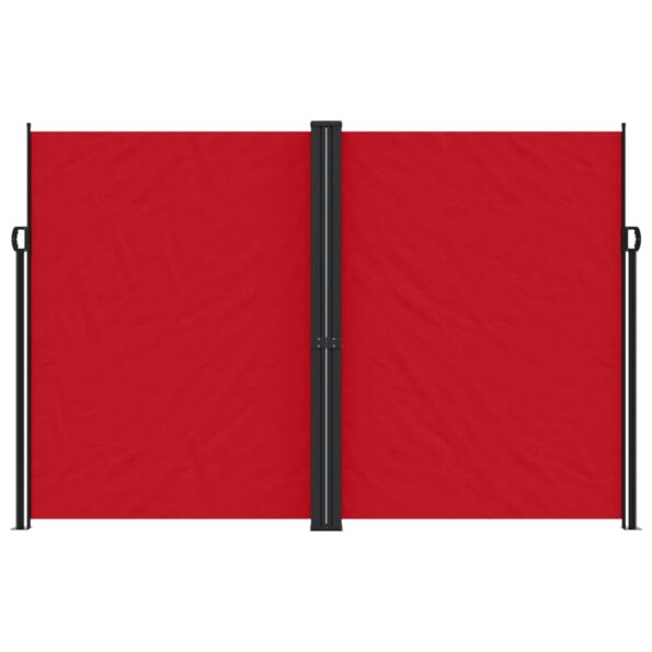 vidaXL Zaťahovacia bočná markíza, červená 220x600 cm – Obrázok 3