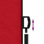 vidaXL Zaťahovacia bočná markíza, červená 220x600 cm – Obrázok 6