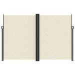 vidaXL Zaťahovacia bočná markíza krémová 220x1000 cm – Obrázok 3