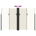 vidaXL Zaťahovacia bočná markíza krémová 220x1000 cm – Obrázok 5