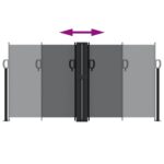 vidaXL Zaťahovacia bočná markíza čierna 120x1200 cm – Obrázok 5