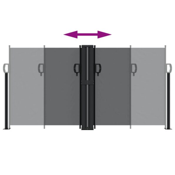 vidaXL Zaťahovacia bočná markíza čierna 120x1200 cm – Obrázok 5