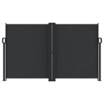 vidaXL Zaťahovacia bočná markíza čierna 140x1200 cm – Obrázok 3