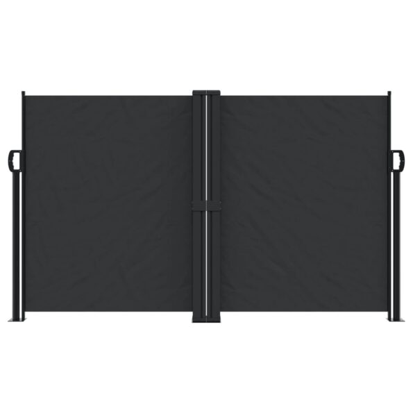 vidaXL Zaťahovacia bočná markíza čierna 140x1200 cm – Obrázok 3