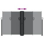 vidaXL Zaťahovacia bočná markíza čierna 140x1200 cm – Obrázok 5