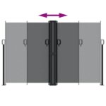 vidaXL Zaťahovacia bočná markíza čierna 160x1200 cm – Obrázok 5