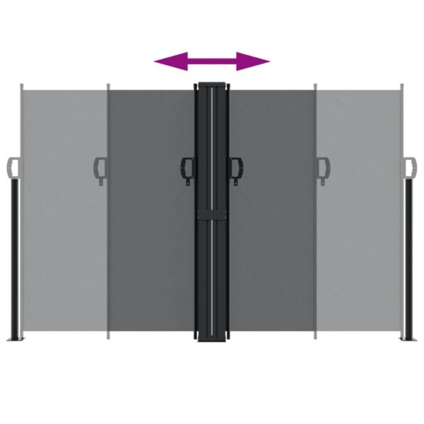 vidaXL Zaťahovacia bočná markíza čierna 160x1200 cm – Obrázok 5