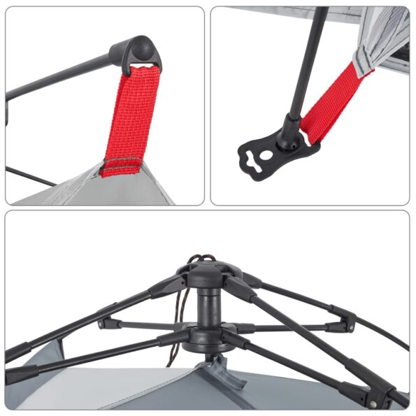 vidaXL Plážový stan sivý rýchloupínací vodoodolný – Obrázok 10