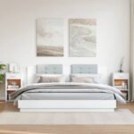 vidaXL Nočné stolíky 2 ks biele 35x34x65 cm kompozitné drevo – Obrázok 3