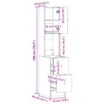 vidaXL Kuchynská skrinka hnedý dub 35x50x180 cm kompozitné drevo – Obrázok 11
