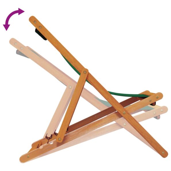 vidaXL Skladacie plážové stoličky 2 ks zelené látka – Obrázok 7