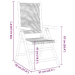 vidaXL Sklápacie záhr. stoličky 4 ks sivé masívne akáciové drevo – Obrázok 10