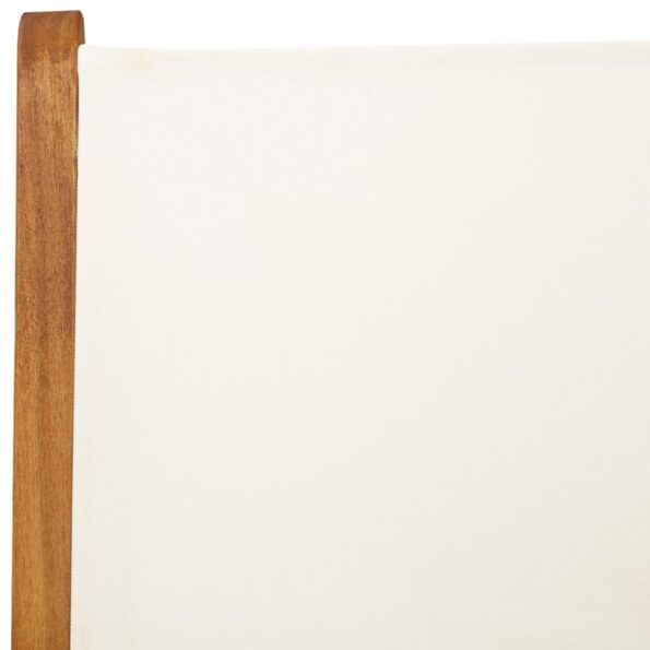 vidaXL Sklápacie záhr. stoličky 6ks krémovobiele látka a masívne drevo – Obrázok 9