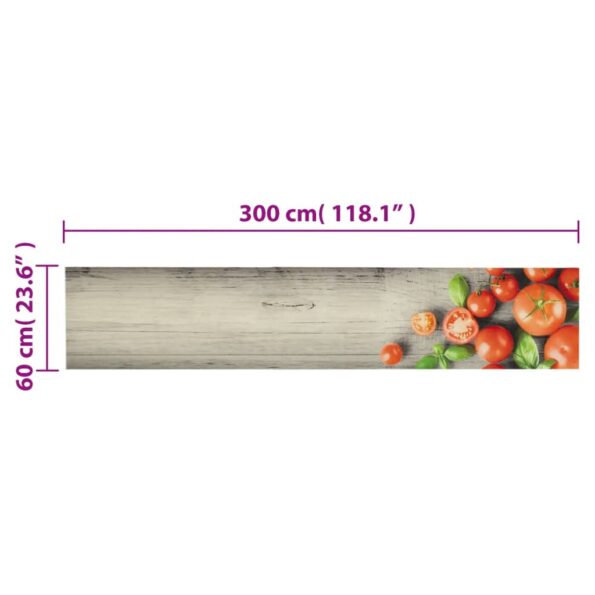 VXL8721012918986_g_en_hd_4.jpg vidaXL Kuchynský koberec, prateľný, Paradajky 60x300 cm, zamat – Obrázok 5