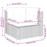 vidaXL 4-dielna záhradná sedacia súprava s podložkami čierna polyratan – Obrázok 10