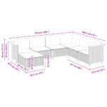 vidaXL 7-dielna záhradná súprava pohoviek s vankúšmi čierna polyratan – Obrázok 8