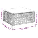 vidaXL 6-dielna záhradná sedacia súprava s podložkami polyratan sivá – Obrázok 12