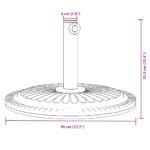 vidaXL Podstavec pod slnečník pre Ø38/48 mm tyče 12 kg kruh – Obrázok 8