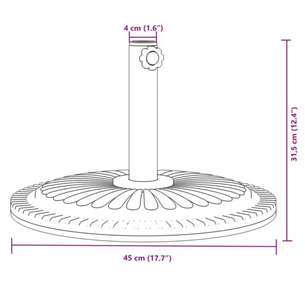 VXL8721102457883_g_en_hd_6.jpg vidaXL Podstavec pod slnečník pre Ø38/48 mm tyče 12 kg kruh – Obrázok 8