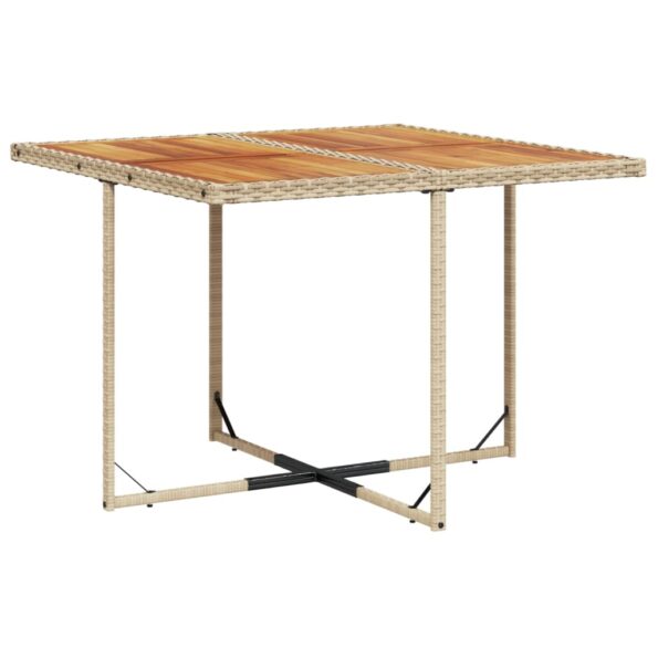 vidaXL 5-dielna záhradná jedálenská súprava a vankúše béžová polyratan – Obrázok 3