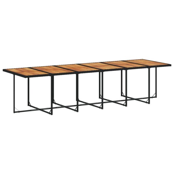 vidaXL 13-dielna záhr. jedálenská súprava s vankúšmi čierna polyratan – Obrázok 4