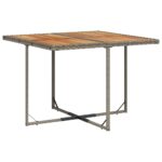 vidaXL 9-dielna záhradná jedálenská sada s podložkami sivá polyratan – Obrázok 3