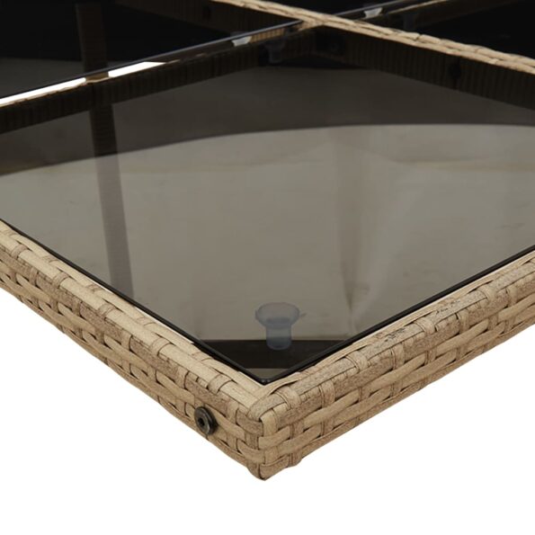 vidaXL 13-dielna záhrad. jedálenská sada vankúše mix béžovej polyratan – Obrázok 8