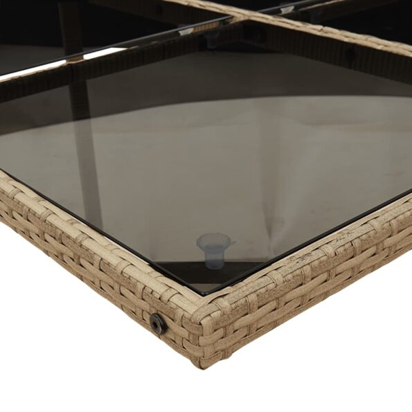 vidaXL 17-dielna záhrad. jedálenská sada vankúše mix béžovej polyratan – Obrázok 8