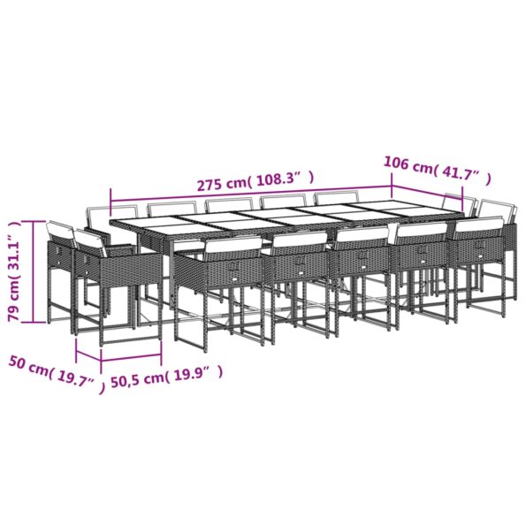 VXL8721102499302_g_en_hd_6.jpg vidaXL 15-dielna záhrad. jedálenská sada s vankúšmi béžová polyratan – Obrázok 8