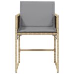 vidaXL Záhradné kreslá s podložkami 4 ks mix béžovej polyratan – Obrázok 5