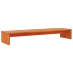 vidaXL Stojan na monitor voskovo-hnedý 100x27x15 cm masívna borovica – Obrázok 2