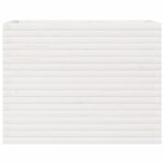 vidaXL Záhradný kvetináč biely 90x40x68,5 cm masívna borovica – Obrázok 5