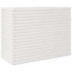 vidaXL Záhradný kvetináč biely 90x40x68,5 cm masívna borovica – Obrázok 7