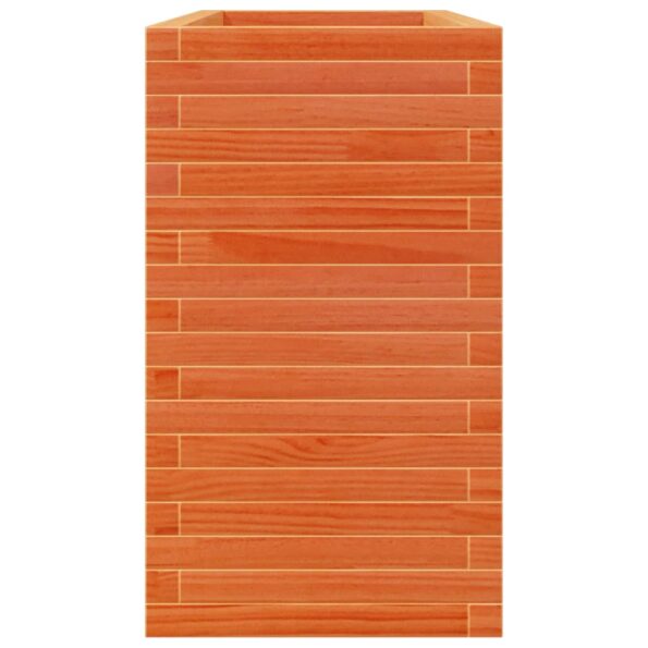 vidaXL Záhradný kvetináč voskovohnedý 110x40x68,5 cm masívna borovica – Obrázok 6