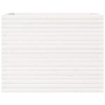 vidaXL Záhradný kvetináč biely 90x60x68,5 cm masívna borovica – Obrázok 5