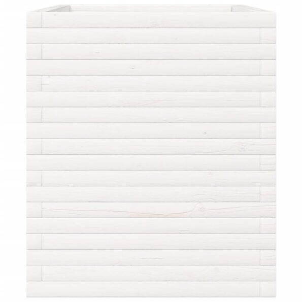 vidaXL Záhradný kvetináč biely 90x60x68,5 cm masívna borovica – Obrázok 6