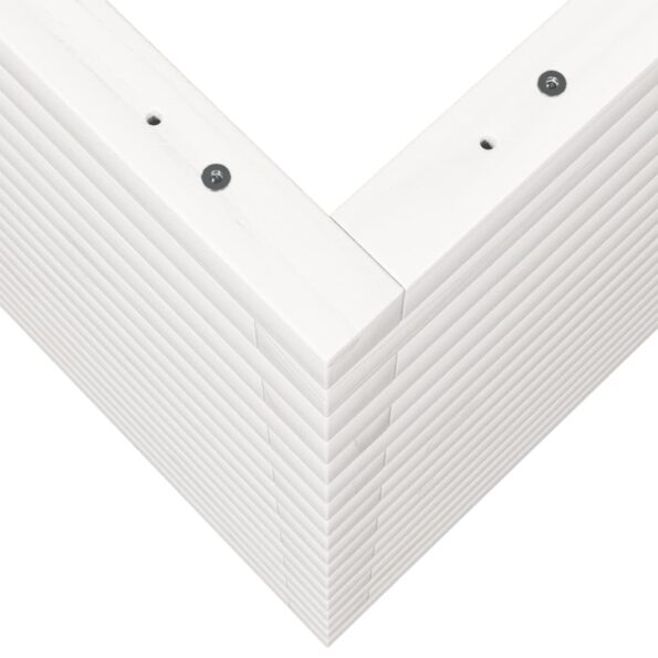 vidaXL Záhradný kvetináč biely 90x60x68,5 cm masívna borovica – Obrázok 8