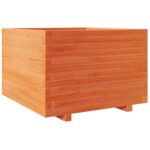 vidaXL Záhradný kvetináč voskovohnedý 70x70x49,5 cm masívna borovica – Obrázok 2