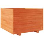vidaXL Záhradný kvetináč voskovohnedý 70x70x49,5 cm masívna borovica – Obrázok 7