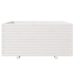 vidaXL Záhradný kvetináč biely 100x100x49,5 cm borovicový masív – Obrázok 5