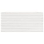 vidaXL Záhradný kvetináč biely 100x100x49,5 cm borovicový masív – Obrázok 6