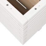 vidaXL Záhradný kvetináč biely 100x100x49,5 cm borovicový masív – Obrázok 8