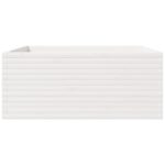 vidaXL Záhradný kvetináč biely 110x110x49,5 cm borovicový masív – Obrázok 6