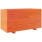 vidaXL Záhradný kvetináč voskovohnedý 90x40x49,5 cm masívna borovica – Obrázok 2